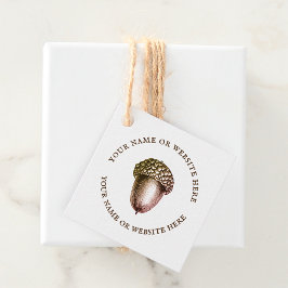 QR Code Acorn Logo Social Media Hang Bedankjes Labels