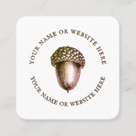 QR Code Acorn Logo Social Media Vierkante Visitekaartje