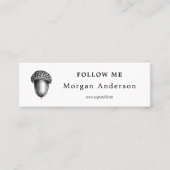 QR Code Acorn Social Media Mini Visitekaartje (Voorkant)