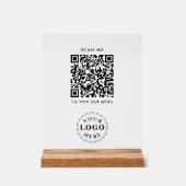 QR-code Acryl Sign – Modern afrekenmenu Acryl Bord (Voorkant)
