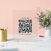 QR-code Acryl Sign – Modern afrekenmenu Acryl Bord (Huwelijk)