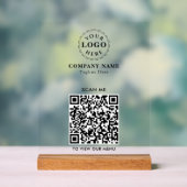 QR-code Acryl Sign – Modern afrekenmenu Bord (Neutraal)