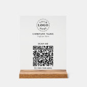 QR-code Acryl Sign – Modern afrekenmenu Bord (Voorkant)