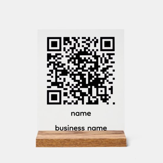 QR-code acrylaat bord (Voorkant)