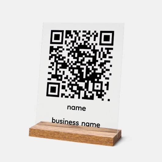 QR-code acrylaat bord (Hoek)