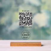 QR-code-acrylbord – Modern afrekenmenu Acryl Bord (Neutraal)