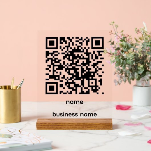 QR Code Acrylic Sign Acryl Bord (Huwelijk)