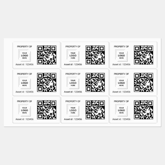 QR-code activum-ID bedrijfsbezittingen labelstijl Labels (Vel)