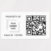 QR-code activum-ID bedrijfsbezittingen labelstijl Labels (Design 2)