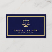 QR-code advocaat jurist professioneel goud marineb Visitekaartje (Voorkant)