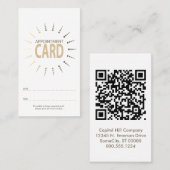 qr code afspraak sunBurst Afsprakenkaartje (Voorkant / Achterkant)