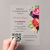 QR Code Afstuderen 2025 Acryl Uitnodigingen (Insitu (Draagbaar))