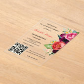 QR Code Afstuderen 2025 Acryl Uitnodigingen (Laagn)