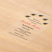 QR Code Afstuderen 2025 Acryl Uitnodigingen (Laagn)