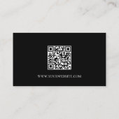 QR-code Akoestische gitaar Muziek Lessons Rood Gro Visitekaartje (Achterkant)