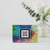 QR-code Alle vierkante Visitekaartjes grootten (Staand voorkant)