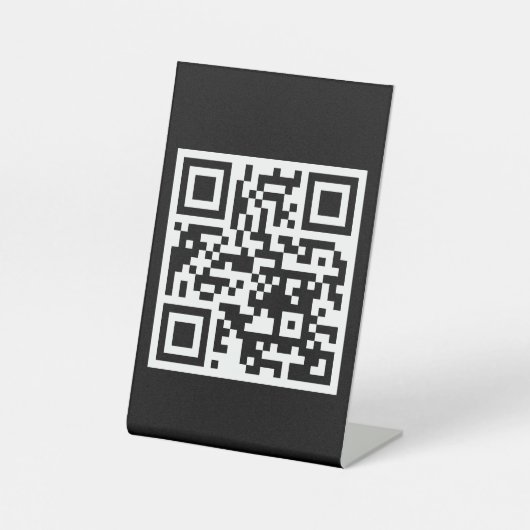QR-code alleen 4 x 6 Pedestal Sign Reclamebord Met Voetstuk (Voorkant)