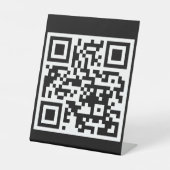 QR-code alleen 8 x 10 inch Pedestal Sign Reclamebord Met Voetstuk (Voorkant)