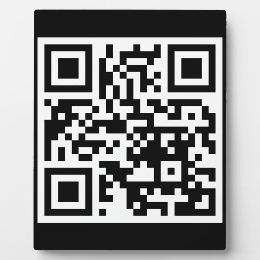 QR-code Alleen brede rechthoekige tablet Plaque Fotoplaat (Voorkant)