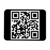 QR-code alleen Flexibele fotomagneet Magneet (Horizontaal)