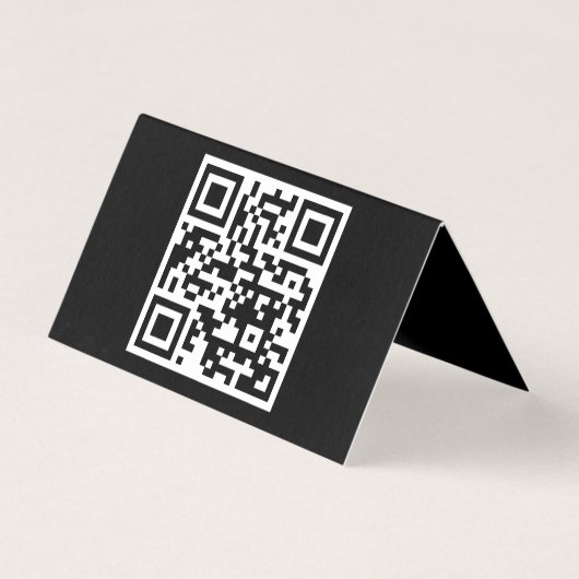 QR-code alleen horizontaal gevouwen Kaart (Achterkant)