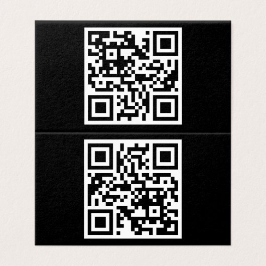 QR-code alleen horizontaal gevouwen Kaart (Buitenkant ongevouwen)