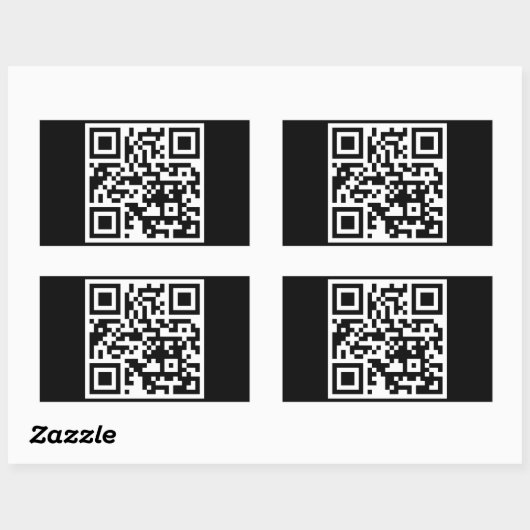 QR-code Alleen rechthoekige Sticker (Vel)