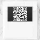 QR-code Alleen rechthoekige Sticker (Tas)