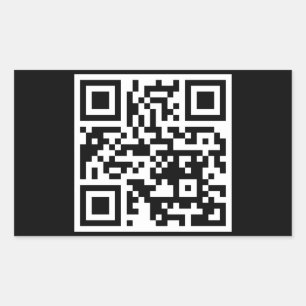 QR-code Alleen rechthoekige Sticker