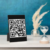 QR-code Alleen rechthoekige tablet-pc met Easel Fotoplaat (Zijkant)