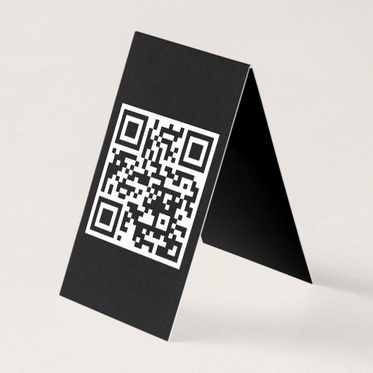 QR-code alleen verticale gevouwen Kaart (Achterkant)