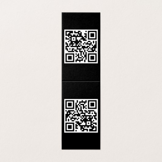 QR-code alleen verticale gevouwen Kaart (Buitenkant ongevouwen)