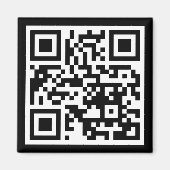 QR-code Alleen vierkante magneet (Voorkant)