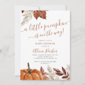 QR-code alles in één herfst baby shower Kaart (Voorkant)