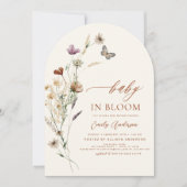 QR-code Alles in één Wildflower Baby in Bloom Show Kaart (Voorkant)