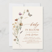 QR-code Alles in één Wildflower Baby in Bloom Show Kaart (Voorkant)