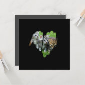 Qr-code Amazing Black Graffiti Heart Lijst Kaart (Voorkant / Achterkant in situ)