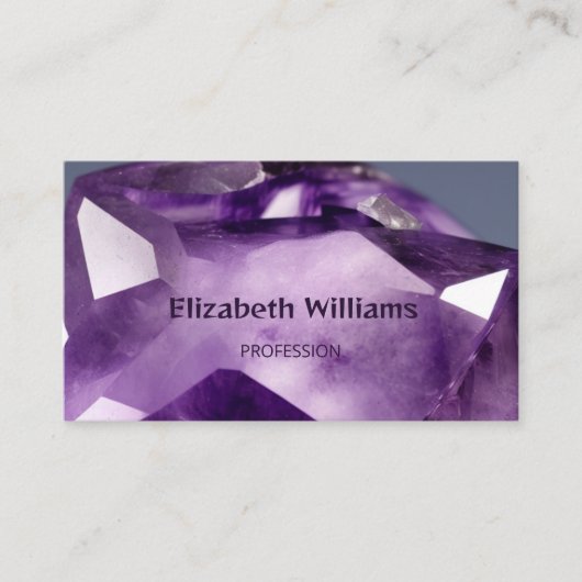 QR-code Amethyst Gem Stone Visitekaartje (Voorkant)