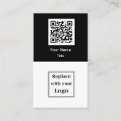 QR Code And Business Logo Business Cards Vertical Visitekaartje (Voorkant)
