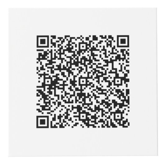 QR Code and Business Logo Promotional Cube Example Kubus (Voorkant)
