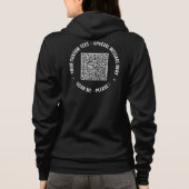 QR Code and Custom Text Your Promotional Hoodie (Achterkant)