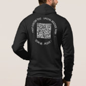 QR Code and Custom Text Your Promotional Hoodie (Achterkant)