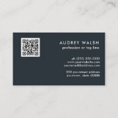 QR CODE Animal Skin Leopard spot aarde kleuren Visitekaartje (Achterkant)