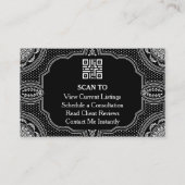 QR Code Art Deco Luxe Onroerend Goed Visitekaartje (Achterkant)