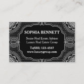 QR Code Art Deco Luxe Onroerend Goed Visitekaartje (Voorkant)