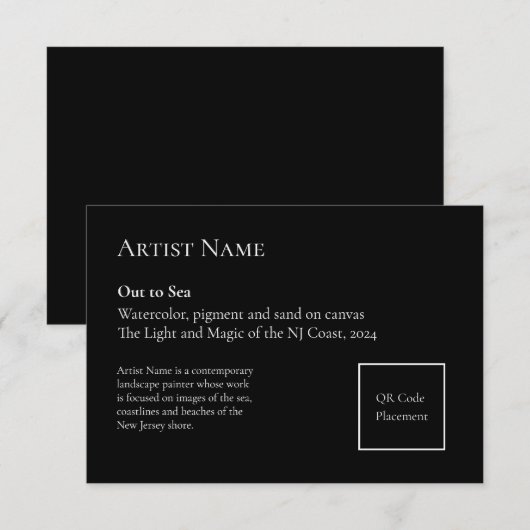 QR Code Art Show Display Placards toevoegen Bedankkaart (Voorkant / Achterkant)