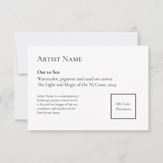 QR Code Art Show Display Placards toevoegen Bedankkaart (Voorkant)