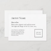 QR Code Art Show Display Placards toevoegen Bedankkaart (Voorkant / Achterkant)