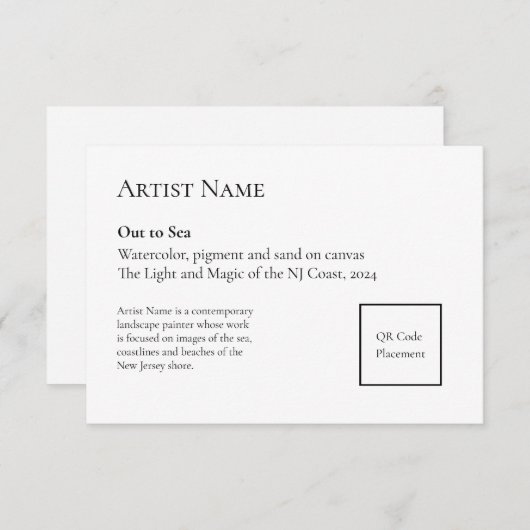 QR Code Art Show Display Placards toevoegen Bedankkaart (Voorkant / Achterkant)