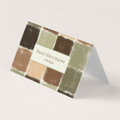 QR Code Artistiek Gevouwen Visitekaartje Aardse Kl (Voorkant)